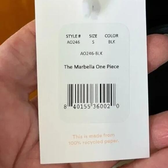 NWT Andie Swim The Marbella One Piece Swimsuit Scoop Neck Removable Pads S Black - Picture 9 of 15